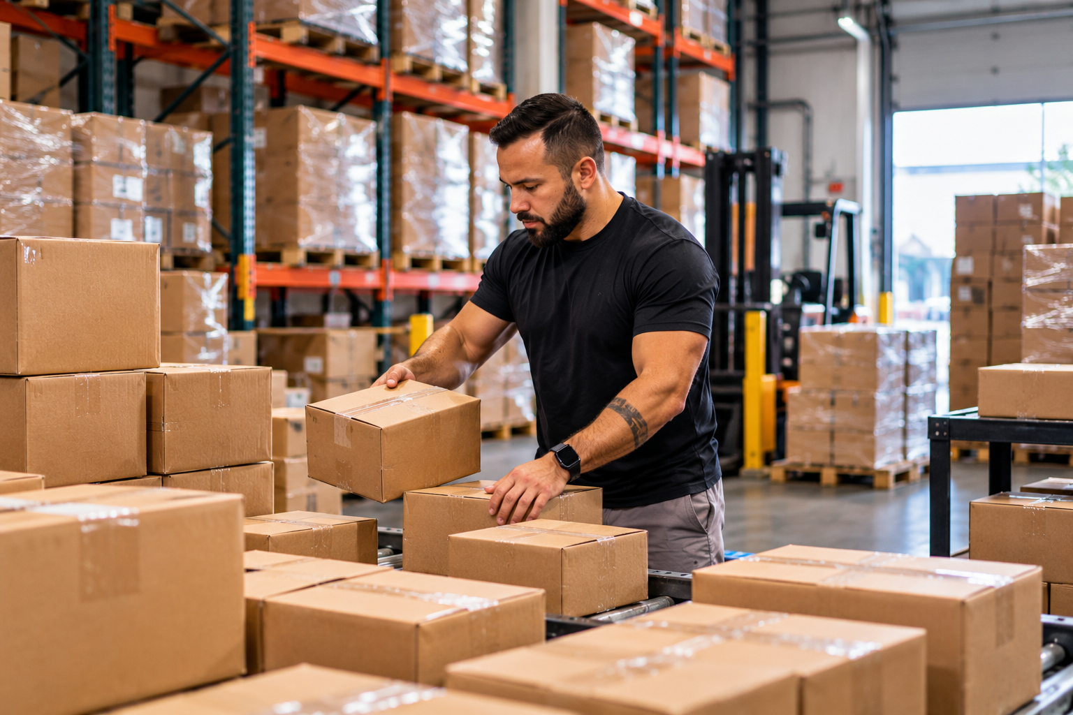 Warehouse freight sorting operations
